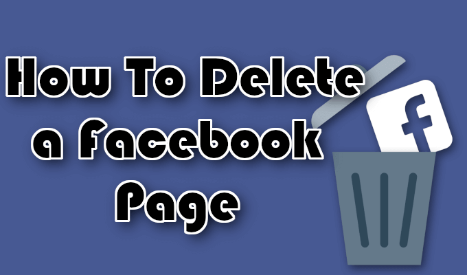 How to delete a facebook page